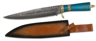 Damaský nôž s koženým puzdrom
