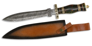 Damaský nôž s koženým puzdrom